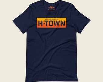 Usado y criado con camiseta de hombre H-Town / Camiseta gráfica de Houston / Camisa de Houston / Camisa de los Astros de Houston / Houston Texas / Regalos de Houston