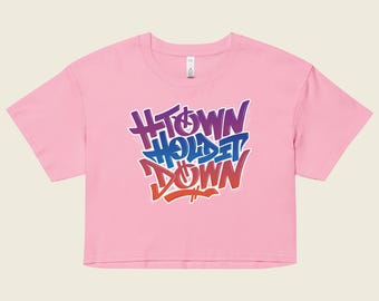 H-Town Hold It Down Graffiti Women's Crop Top