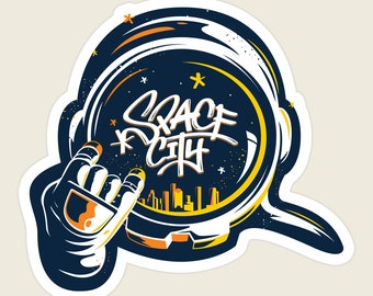 Space City Vinyl Stickers | Houston Astros | Astronaut Sticker | Houston Stickers | Vinyl Stickers | Houston Vinyl Sticker