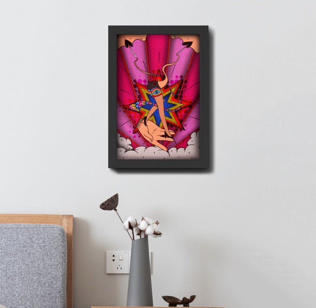 Pop Art Print Vintage Style Art Print Poster Retro Art Canvas Print Pop