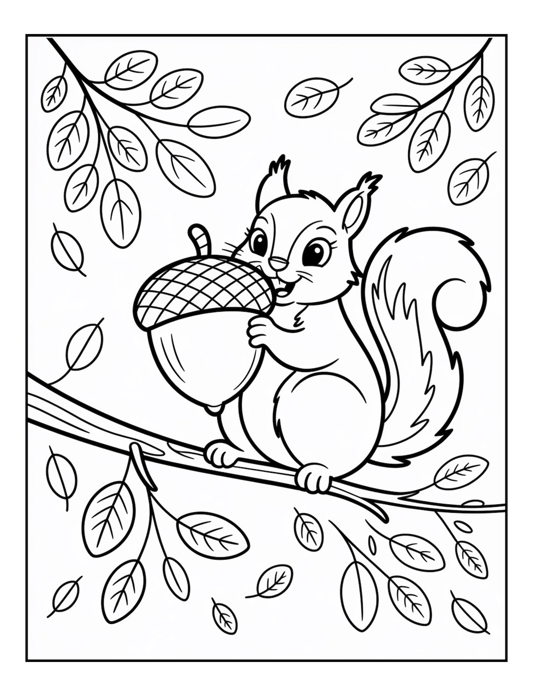 Coloring Pages - 100 Fun Autumn Pages Adult and Kid Coloring Printable ...