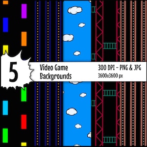 Videospiel Wallpaper, Videospiel digitales Papier, Comic-Papier, kommerzielle Nutzung, Scrapbook-Muster, Hintergrund, Gaming