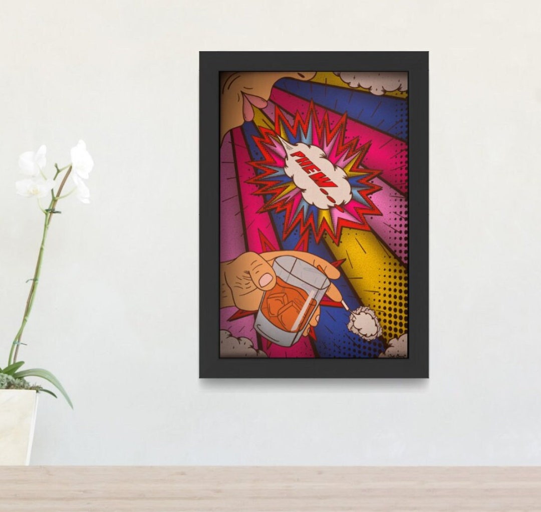 Pop Art Print Vintage Style Art Print Poster Retro Art Canvas Print Pop