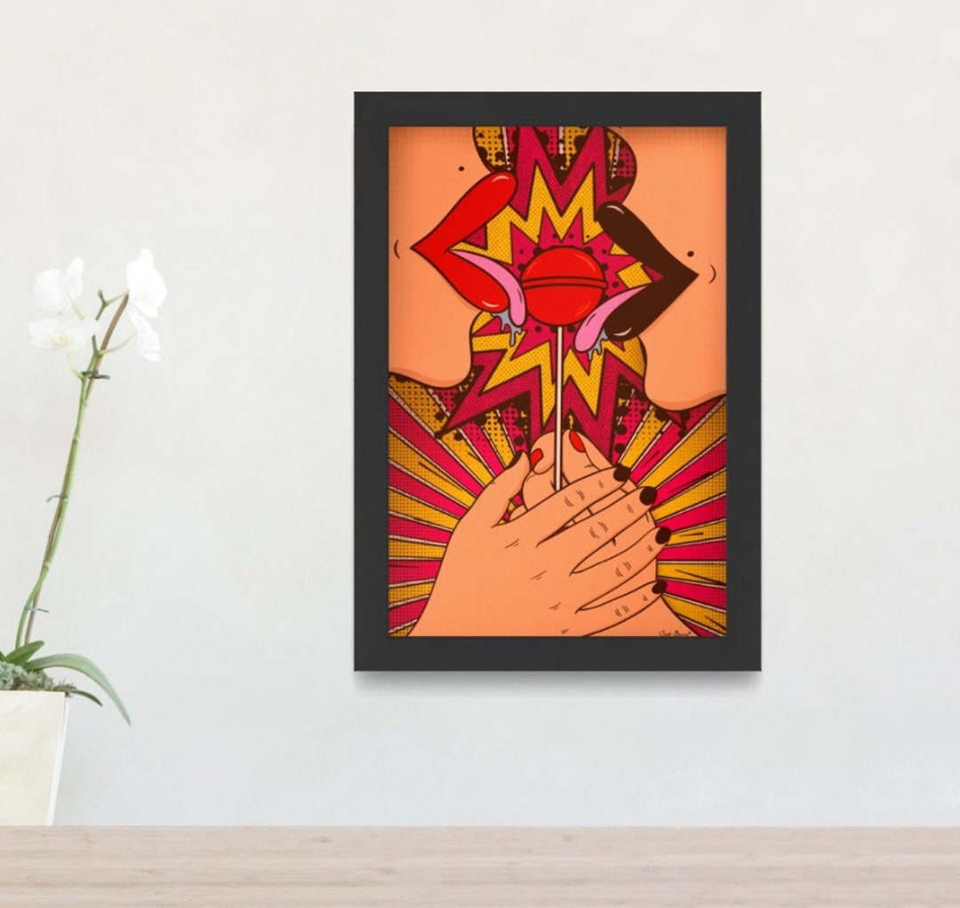 Pop Art Print Vintage Style Art Print Poster Retro Art Canvas Print Pop