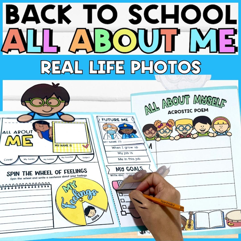 Printable All About Me Lapbook | Back to School Writing Craft for ESL ...
