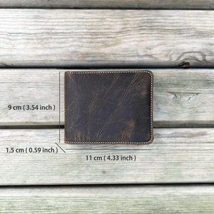 Billetera personalizada, billetera grabada, billetera para papá que cumple años, billetera de estrella hecha a mano para papá, billetera delgada, billetera de cuero plegable para hombre, regalo para papá y hombres