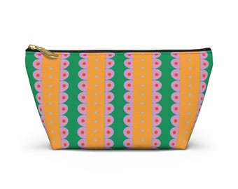 Bolsa de accesorios con estampado colorido: organizador de maquillaje y cosméticos para viajes