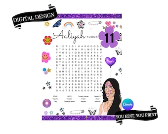 Olivia R Birthday Word Search, Olivia R Birthday, Olivia R Birthday Party Fun