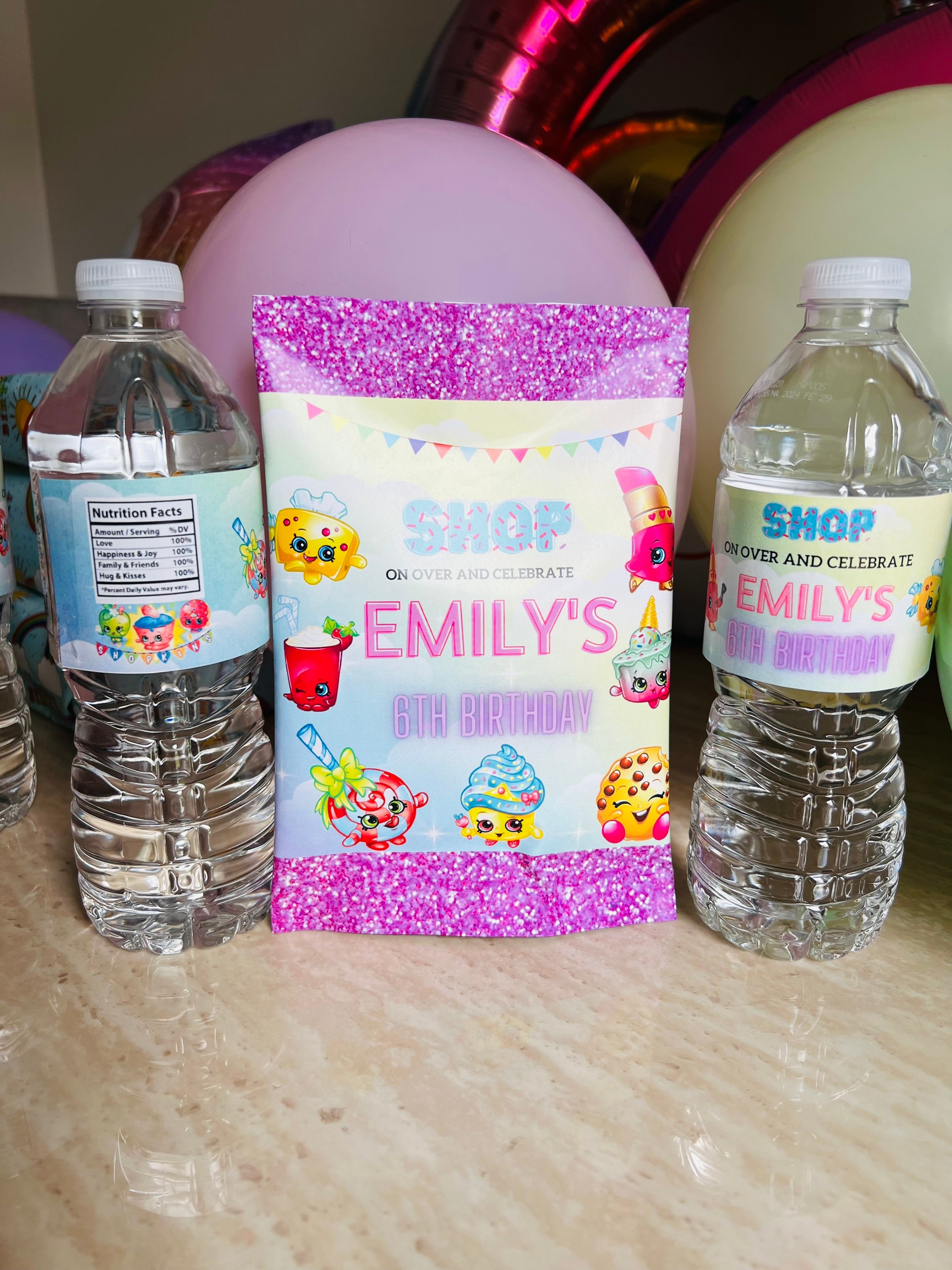 Digital Shopkins Water Bottle Labels Shopkins Water Bottle - Etsy