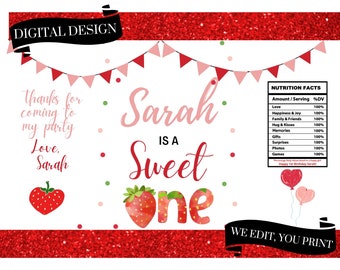 Digital Sweet One Chip/Treat Bag, Sweet One Birthday, First Birthday, Party Favour, Digital Design, Printable