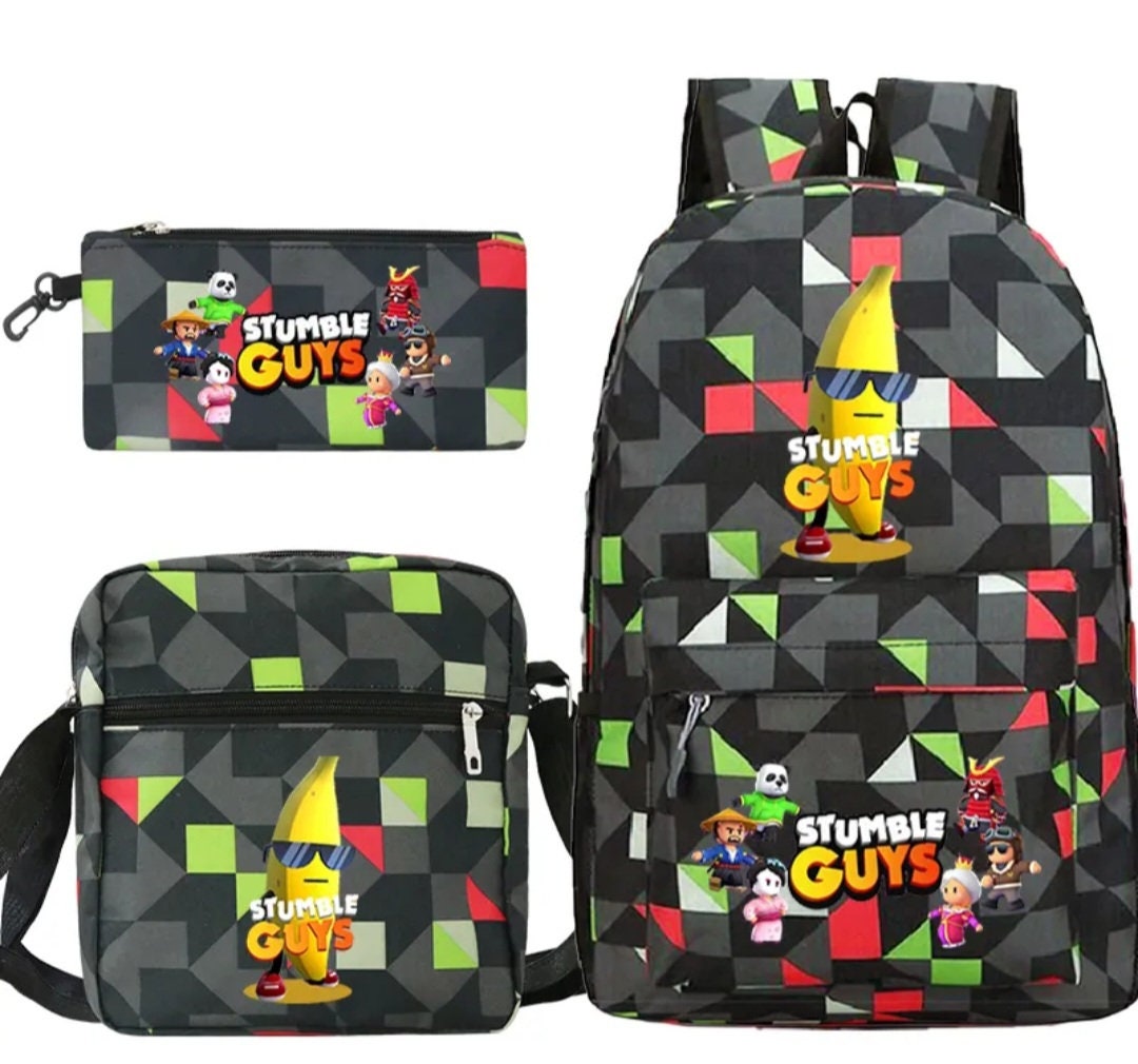 Stumble Guys School Bag 2023 Trendy Backpacks Student Bag Etsy