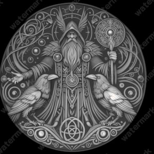 Celtic Norse Mythology Coin Depth Map | Fiber Laser | Depth Map | 3D Laser Engrave | Xtool | Lightburn | 3d Embossing Files | PNG |