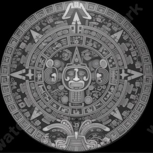 Aztec Coin Depth Map | Fiber Laser | Depth Map | 3D Laser Engrave | Xtool | Lightburn | 3d Embossing Files | PNG |