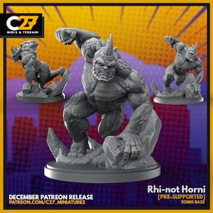 Rhino 40mm Scale Miniature | Crisis Protocol Proxy | C27