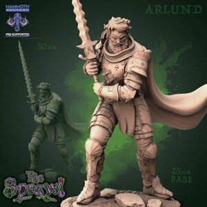 Arlund, Obsidian Knight | Mammoth Factory | DnD | Fantasy | Miniature