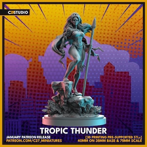 Savage Land Storm 40mm Scale Miniature | Crisis Protocol Proxy | C27