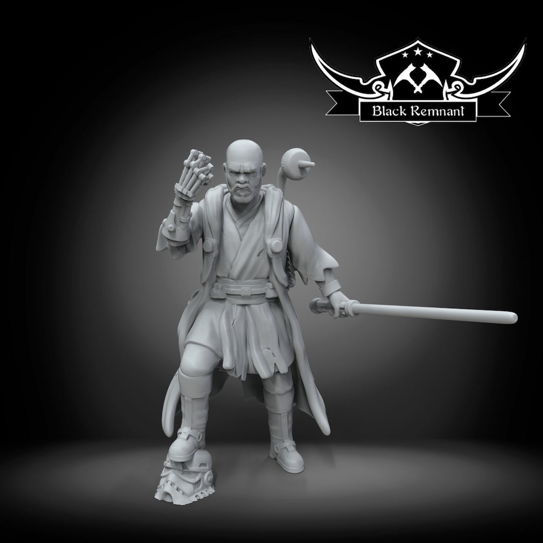 Mace Windu Survivor Star Wars Legion Proxy Black Remnant Etsy