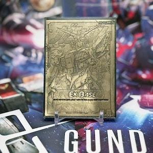 Gundam TCG EX BASE  | Metal Proxy | Custom | Embossed | Solid Brass | Engraved
