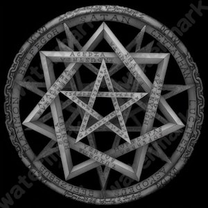Pentagram Coin Depth Map | Fiber Laser | Depth Map | 3D Laser Engrave | Xtool | Lightburn | 3d Embossing Files | PNG |