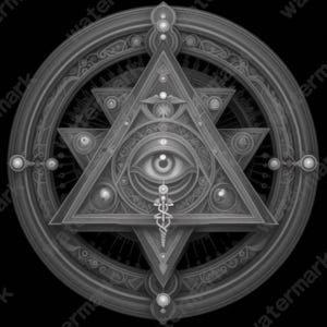 Illuminati Coin Depth Map | Fiber Laser | Depth Map | 3D Laser Engrave | Xtool | Lightburn | 3d Embossing Files | PNG |