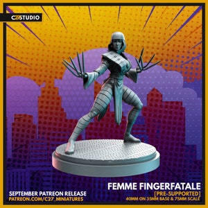 Lady Deathstrike 40mm Scale Miniature | Crisis Protocol Proxy | C27