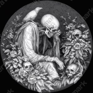 Memento Mori Coin Depth Map | Fiber Laser | Depth Map | 3D Laser Engrave | Xtool | Lightburn | 3d Embossing Files | PNG |