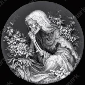 Memento Mori Coin Depth Map | Fiber Laser | Depth Map | 3D Laser Engrave | Xtool | Lightburn | 3d Embossing Files | PNG |