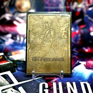 Premium Gundam TCG EX Resource  | Metal Proxy | Custom | Embossed | Solid Brass | Engraved
