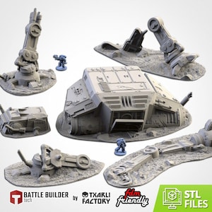 Tabletop Terrain Destroyed AT-AT Set | Star Wars Legion