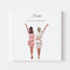 Will You Be My Bridesmaid Gift, Personalized Maid of Honor Proposal Print, Customized Wedding Wall Art