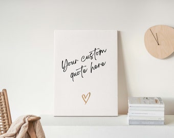 Custom Typography Quote Canvas, Your Chosen Bible Verse Poster, Minimalist Wall Art with Personalized Text, Custom Name Sign for Room Decor