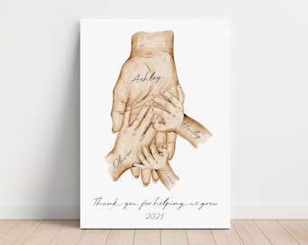 Personalized Thank You Gift for Babysitter, Best Nanny Appreciation Gift, Daycare Gift, Thank You For Helping Me Grow, Teacher Gift Ideas,