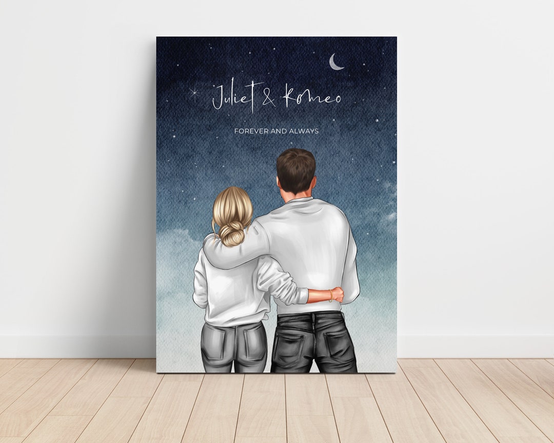 Personalized Upload Photo Canvas - Anniversary Gift For Couple/ Parents/ Husband/ Wife - I Love You Forever and Always