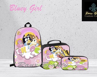 Personalized Backpack Bluey Girl