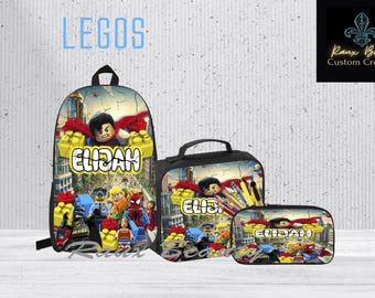 Personalized Backpack Legos