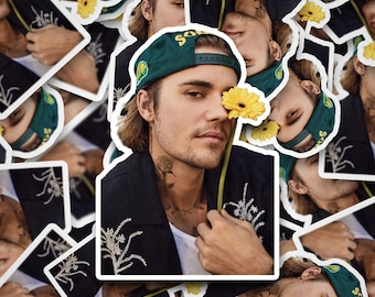 Justin Bieber Backward Hat Sticker | Justin Bieber Stickers | Justin Bieber Merch | Vinyl Stickers