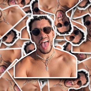 Pegatina de lengua de Bad Bunny / Pegatinas de Bad Bunny / Puerto Rico / Pegatinas puertorriqueñas / Pegatinas boricuas / Pegatinas de vinilo