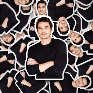 Pedro Pascal Arms Crossed Sticker  Pedro Pascal       Vinyl Decal for Laptop, Tumbler, Phone