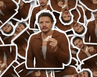 Pedro Pascal Sandwich Meme Sticker  Pedro Pascal       Vinyl Decal for Laptop, Tumbler, Phone