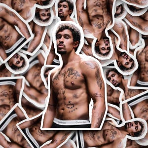 Bad Bunny Shirtless Aufkleber | Bad Bunny Aufkleber | Tou Rico | Aufkleber | Boricua Aufkleber | Vinyl-Aufkleber