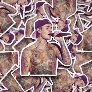 Justin Bieber Shirtless Concert Sticker Justin Bieber Stickers Justin Bieber Merch - Nederland | Vinyl Stickers