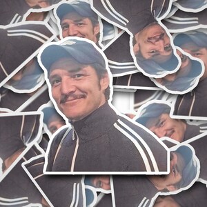 Pedro Pascal Hat Sticker  Pedro Pascal       Vinyl Decal for Laptop, Tumbler, Phone