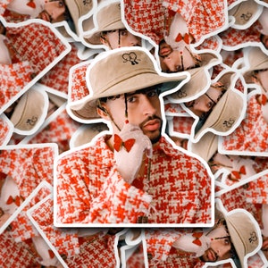 Pegatina de Bad Bunny / Pegatinas de Bad Bunny / Merchandising de Bad Bunny / Puerto Rico / Boricua / Pegatinas de vinilo