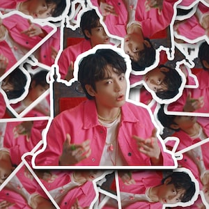 Jungkook-sticker | Stickers | Links en rechts | Bangtan-sticker | Vinyl sticker voor laptop, tuimelaar, telefoon