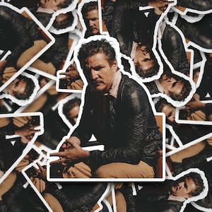 Pedro Pascal Chair Sticker  Pedro Pascal       Vinyl Decal for Laptop, Tumbler, Phone