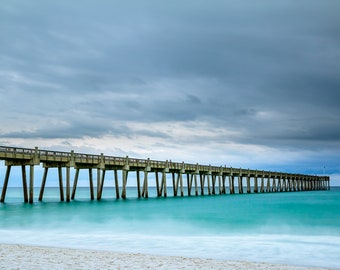 Panama City Beach, Florida Pier Ocean - Fine Art Digital Print Photography