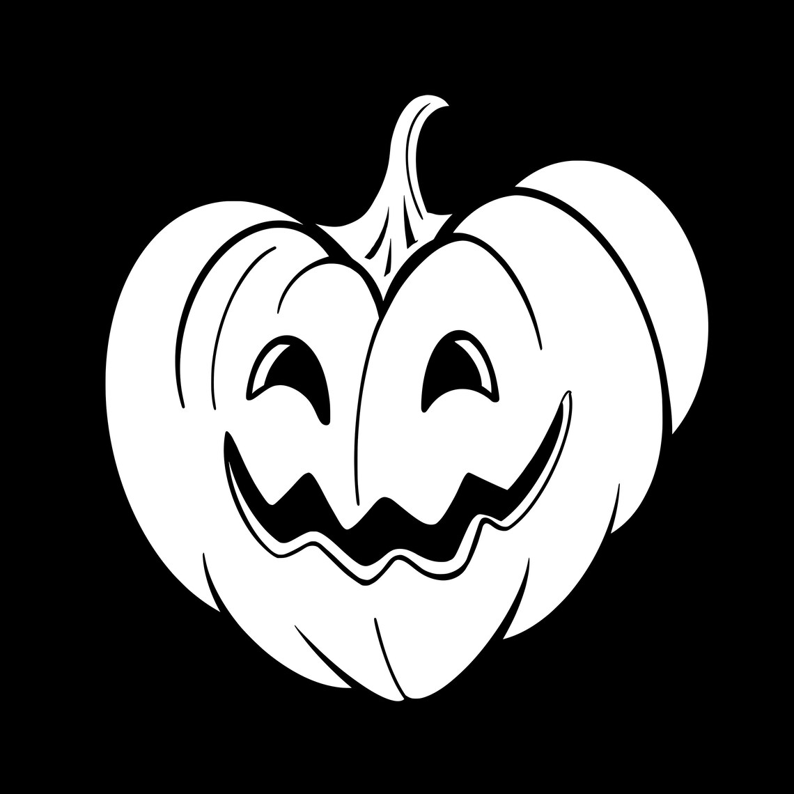 Cute Halloween Pumpkin Pumpkin Heart SVG Halloween Color - Etsy