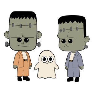 Süße Halloween Figuren, Süße Halloween SVG, Halloween Cut Datei, Halloween Cricut, Süße Halloween Clip Art, druckbare PNG
