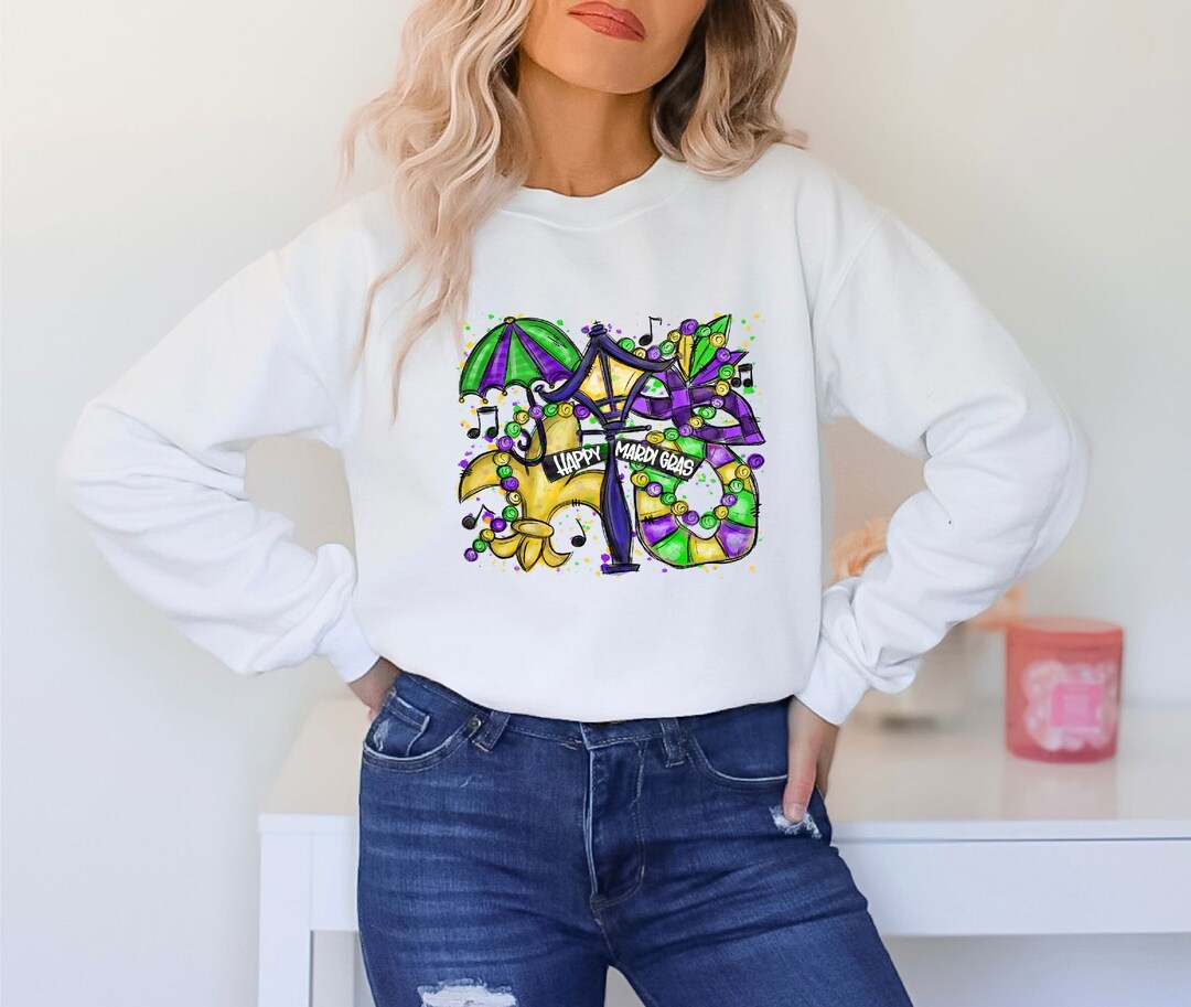 Happy Mardi Gras Sweatshirt Laissez Les Bons Temps - Etsy