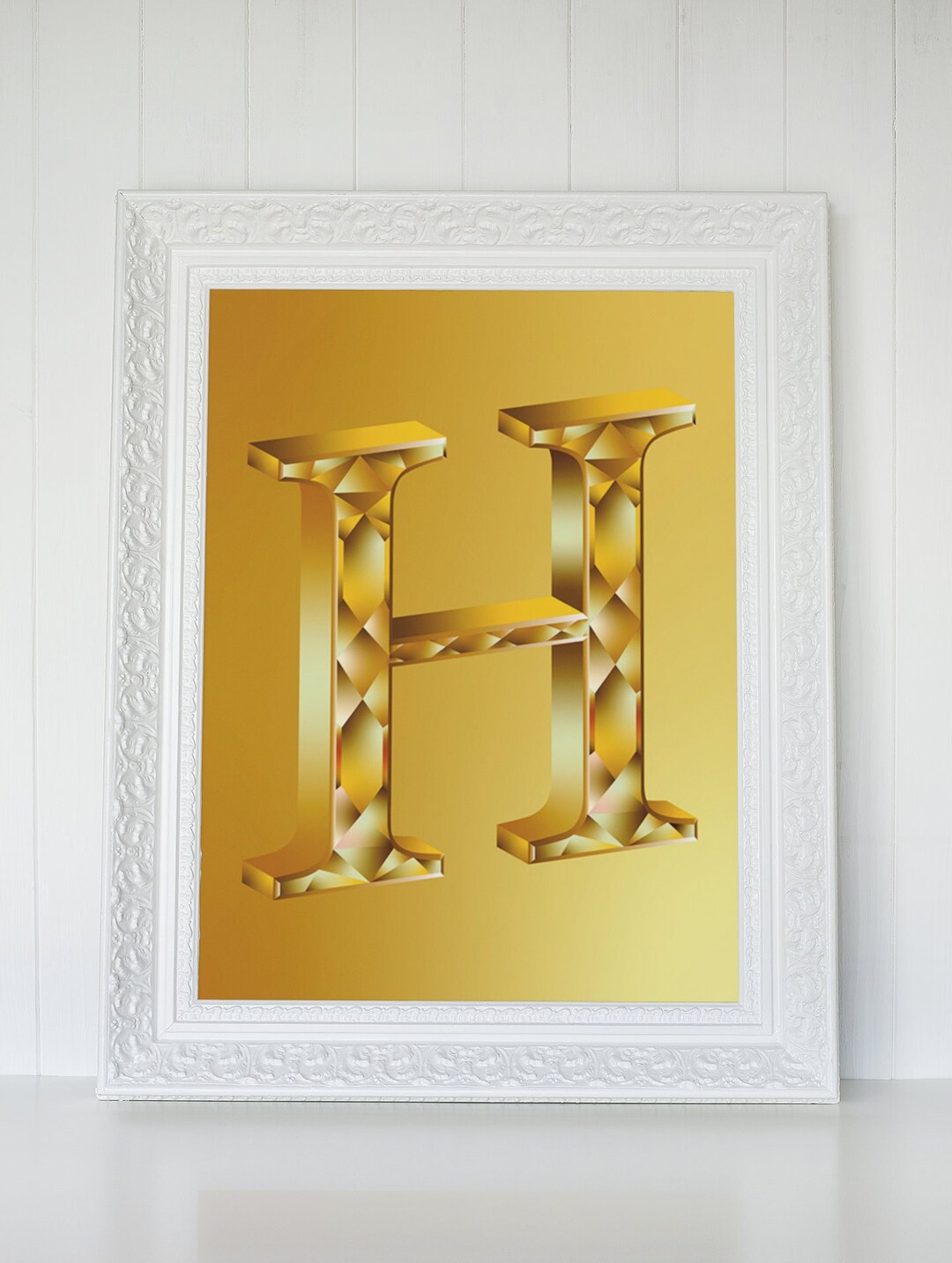 Letter H Printable Wall Art H Initial Wall Art H Initial Print Etsy